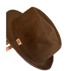Frye Fedora Hat Cappuccino Brown Stingy Brim Cuban Western Casual Resort Mens OS